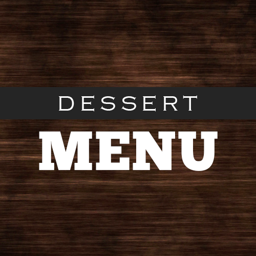 Dessert Menu